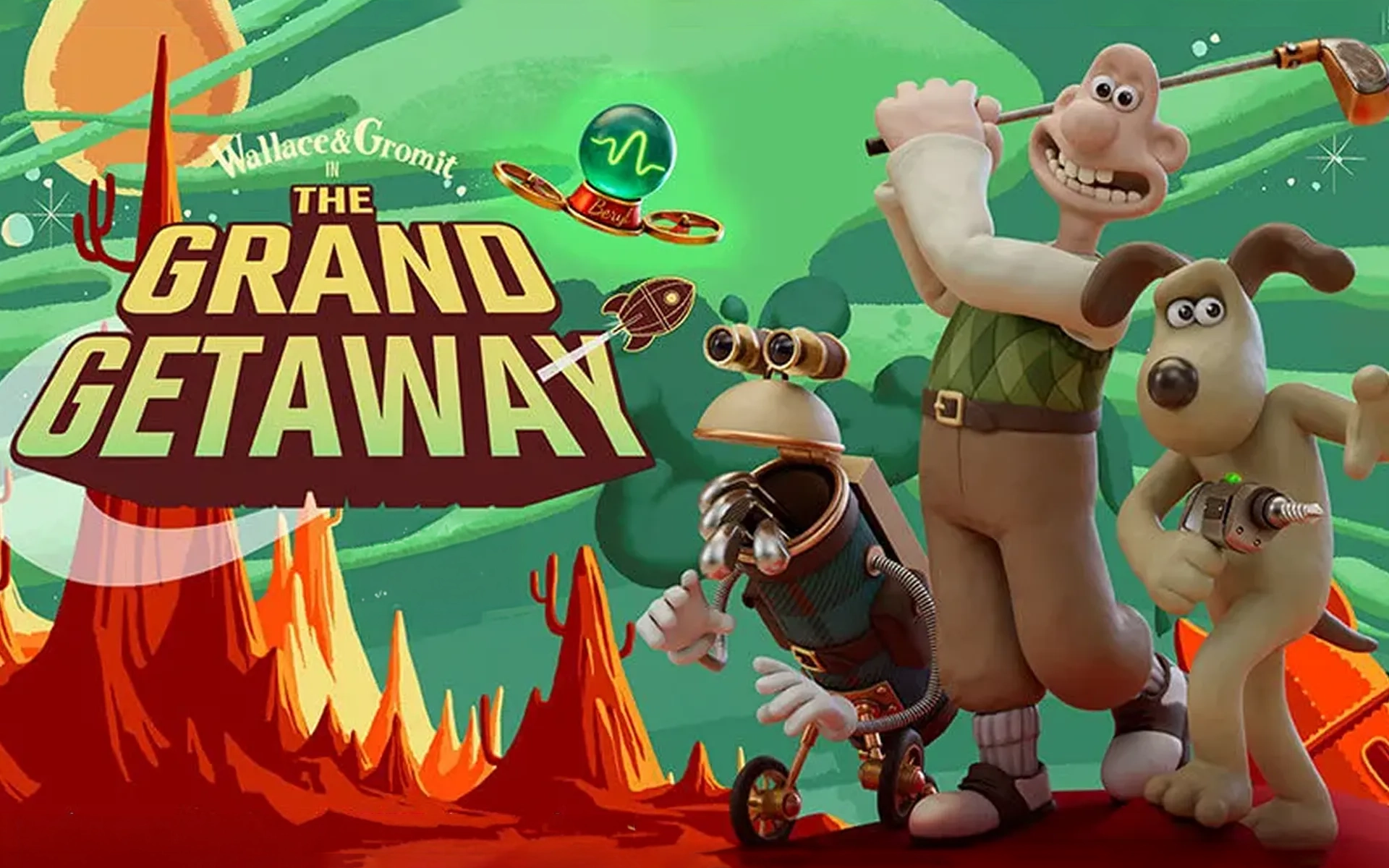 Wallace & Gromit in The Grand Getaway in-game scene